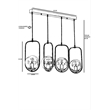 ASIR Opviq 8496-7 Black Chandelier