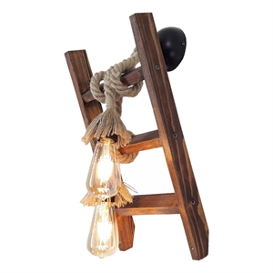 ASIR Opviq Merdiven Halat Aplik Walnut Wall Lamp
