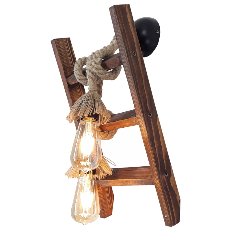 ASIR Opviq Merdiven Halat Aplik Walnut Wall Lamp