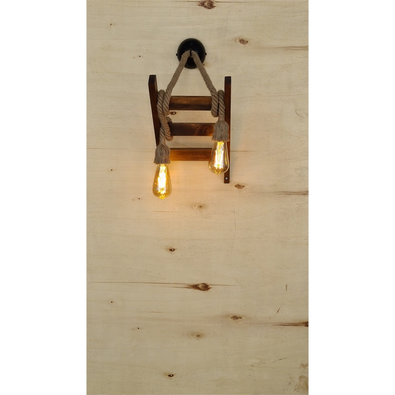 ASIR Opviq Merdiven Halat Aplik Walnut Wall Lamp