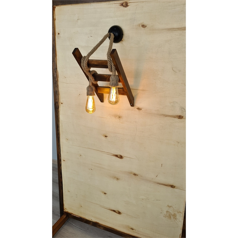 ASIR Opviq Merdiven Halat Aplik Walnut Wall Lamp