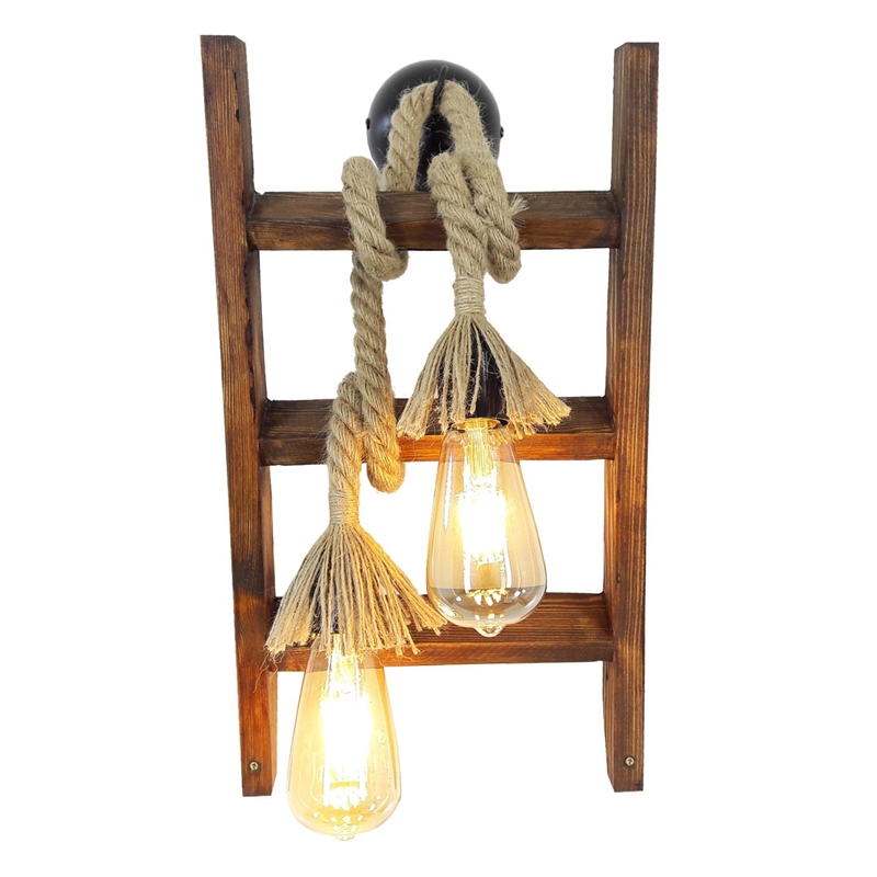 ASIR Opviq Merdiven Halat Aplik Walnut Wall Lamp