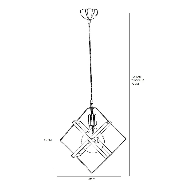 ASIR Opviq 7809-1R Multicolor Chandelier
