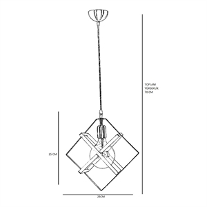 ASIR Opviq 7809-1R Multicolor Chandelier