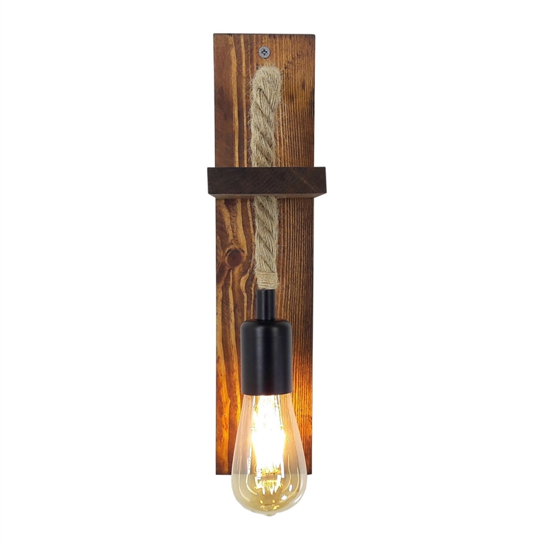ASIR Opviq Ahsap Aplik 17 Walnut Wall Lamp