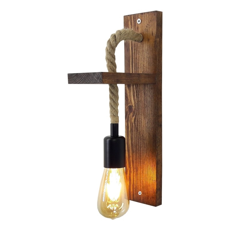 ASIR Opviq Ahsap Aplik 17 Walnut Wall Lamp