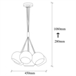 ASIR Opviq Sivani - MR-630 Black, Gold Chandelier