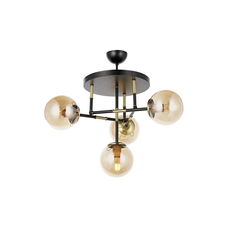 ASIR Opviq AV-4331-4T-BSY Black, Gold Chandelier