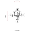 ASIR Opviq AV-4331-4T-BSY Black, Gold Chandelier