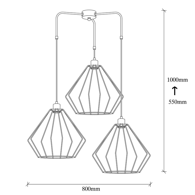 ASIR Opviq Maden - 4531 Black Chandelier