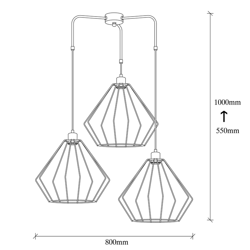 ASIR Opviq Maden - 4531 Black Chandelier