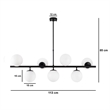 ASIR Opviq Fazli - 10525 Black, White Chandelier