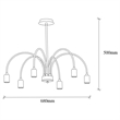 ASIR Opviq Sorek - 1291 Black Chandelier