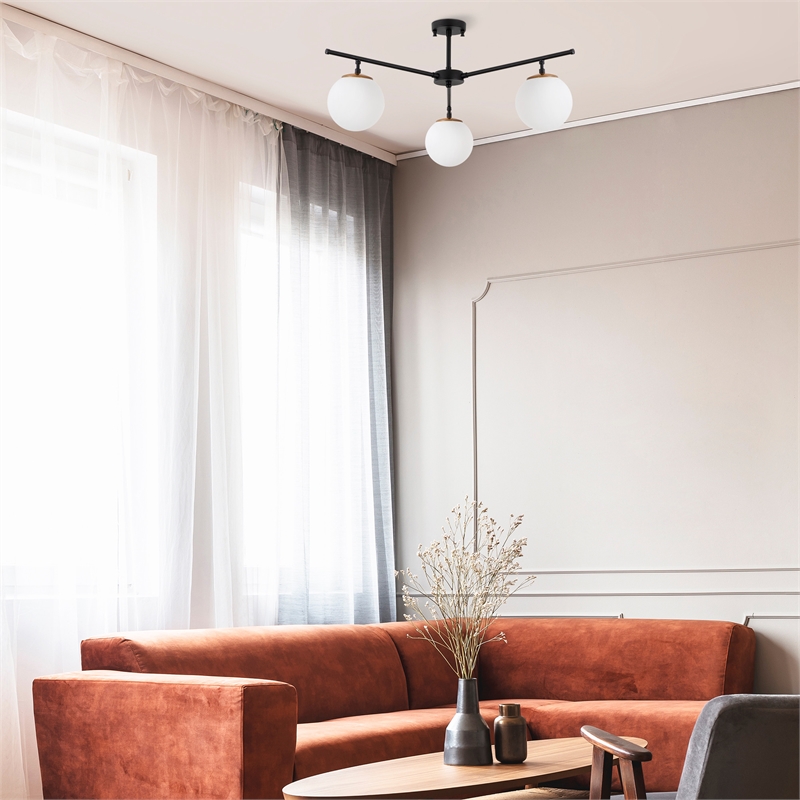 ASIR Opviq Atmaca - 10250 Black, Gold, White Chandelier