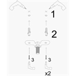 ASIR Opviq Gezegen - 6256 Black Chandelier