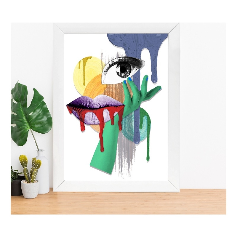 ASIR Wallity BC1087633418 Multicolor Decorative Framed MDF Painting