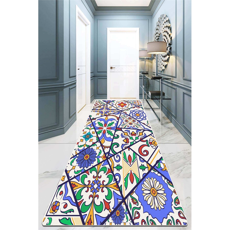 ASIR Conceptum Hypnose Floral Tiles Djt Multicolor Hall Carpet
