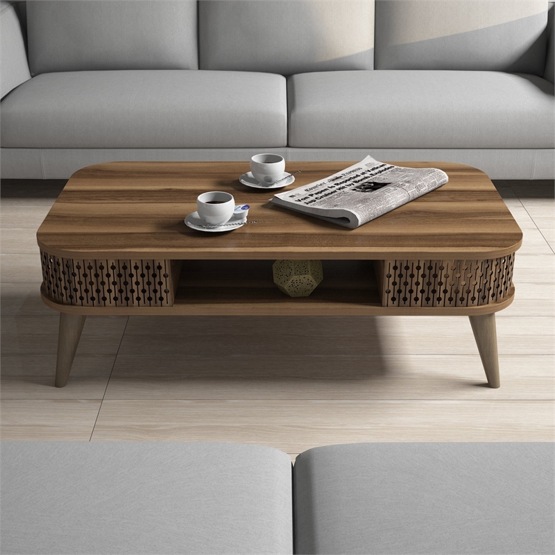 ASIR Hanah Home Eyll - Walnut Coffee Table