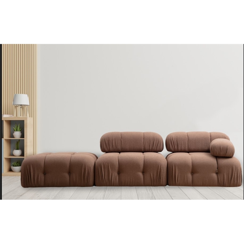 ASIR Atelier Del Sofa Bubble 1R - Brown Bouclette Brown 1-Seat Sofa
