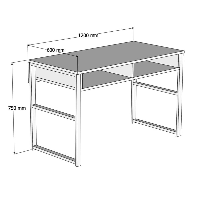 ASIR Hanah Home Nove - Walnut Study Desk