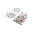 ASIR L'essential Maison Kedicik - White Multicolor Acrylic Bathmat Set