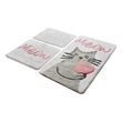 ASIR L'essential Maison Kedicik - White Multicolor Acrylic Bathmat Set
