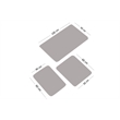 ASIR L'essential Maison Yekta - Grey Multicolor Acrylic Bathmat Set