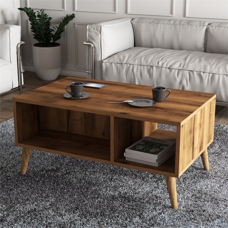 ASIR Hanah Home Exxen - 2072 Hat Walnut Coffee Table