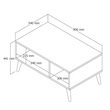 ASIR Hanah Home Exxen - 2072 Hat Walnut Coffee Table