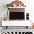 ASIR Hanah Home Kastra White TV Unit Engineered Wood