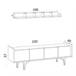 ASIR Hanah Home Kastra White TV Unit Engineered Wood