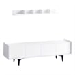 ASIR Hanah Home Kastra White TV Unit Engineered Wood