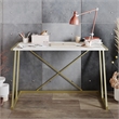ASIR Hanah Home Anemon - White/Gold White Gold Study Desk