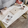 ASIR Hanah Home Anemon - White/Gold White Gold Study Desk