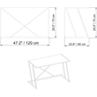 ASIR Hanah Home Anemon - White/Gold White Gold Study Desk