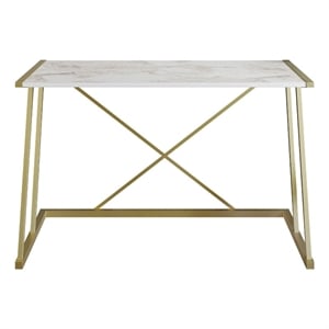 ASIR Hanah Home Anemon - White/Gold White Gold Study Desk