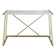ASIR Hanah Home Anemon - White/Gold White Gold Study Desk