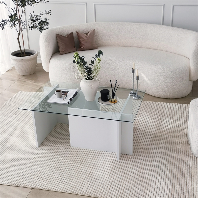 ASIR Hanah Home Escape - White Coffee Table