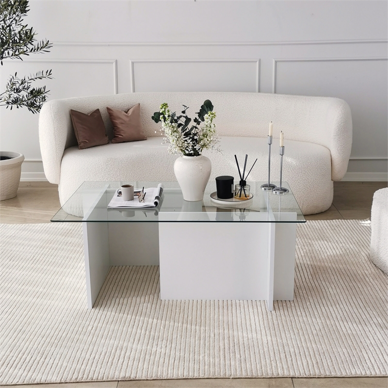 ASIR Hanah Home Escape - White Coffee Table