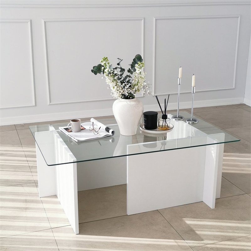 ASIR Hanah Home Escape - White Coffee Table