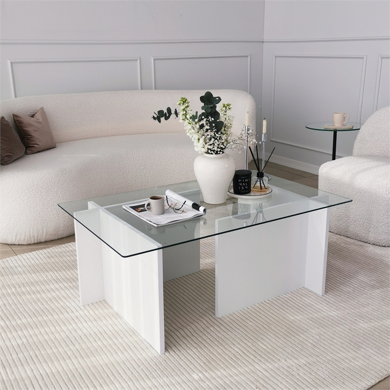 ASIR Hanah Home Escape - White Coffee Table