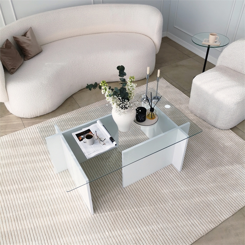ASIR Hanah Home Escape - White Coffee Table