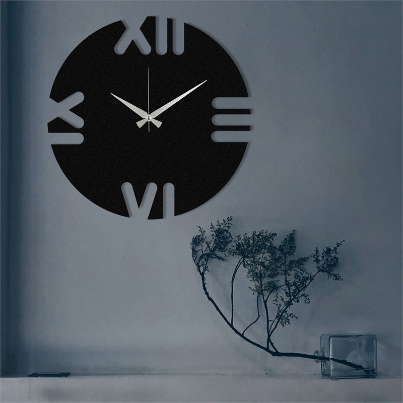 ASIR Wallity Leon Black Decorative Metal Wall Clock