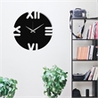 ASIR Wallity Leon Black Decorative Metal Wall Clock