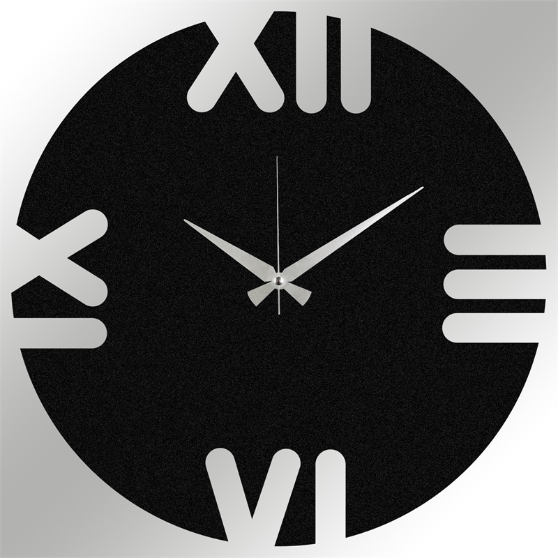 ASIR Wallity Leon Black Decorative Metal Wall Clock