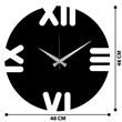 ASIR Wallity Leon Black Decorative Metal Wall Clock
