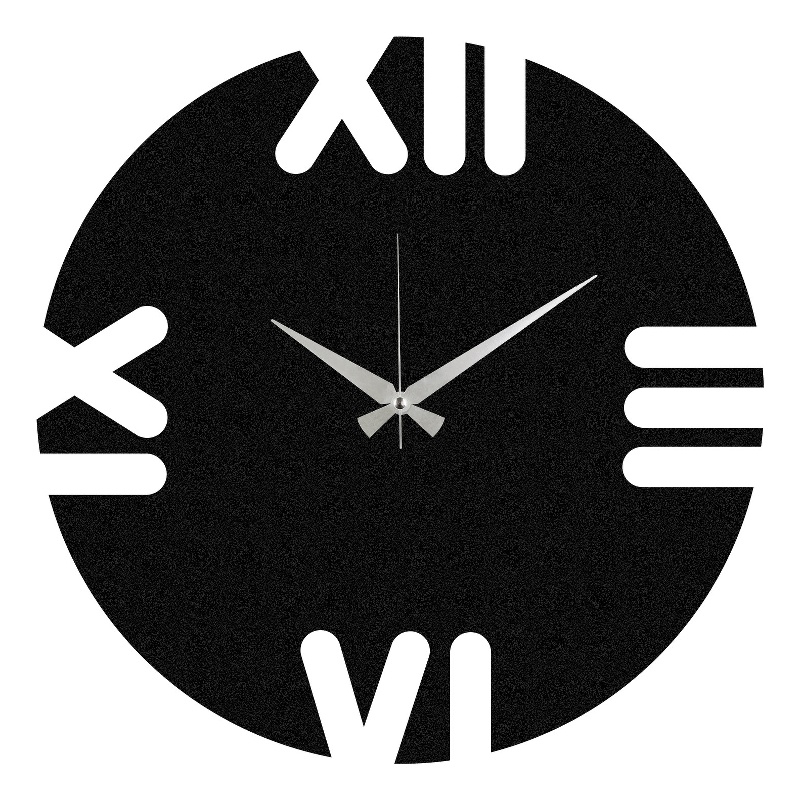 ASIR Wallity Leon Black Decorative Metal Wall Clock