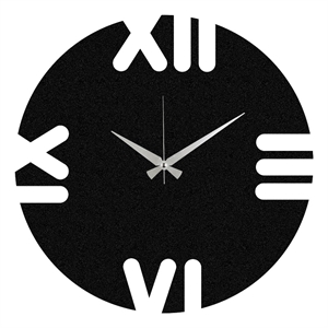 ASIR Wallity Leon Black Decorative Metal Wall Clock