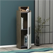 ASIR Hanah Home Rafdawn - Walnut Anthracite White Wall Shelf