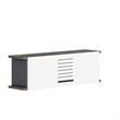 ASIR Hanah Home Rafdawn - Walnut Anthracite White Wall Shelf